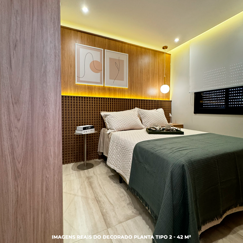 Imagem real do decorado - quarto de casal