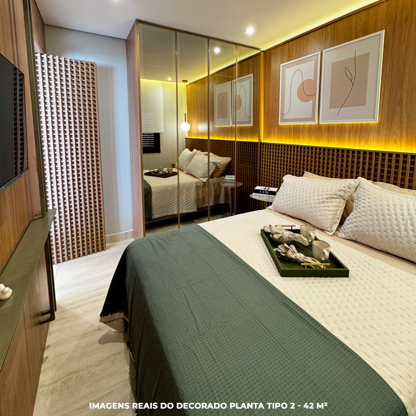 Imagem real do decorado - quarto de casal