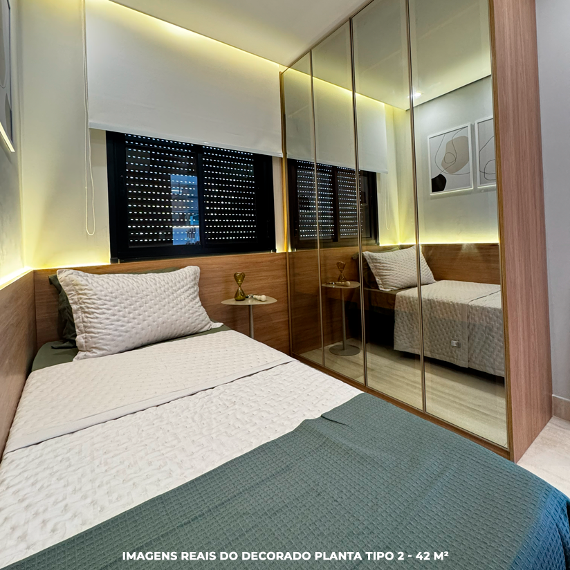 Imagem real do decorado - quarto de solteiro