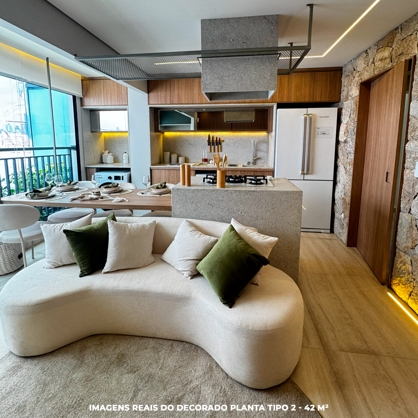 Imagem real do decorado - sala integrada