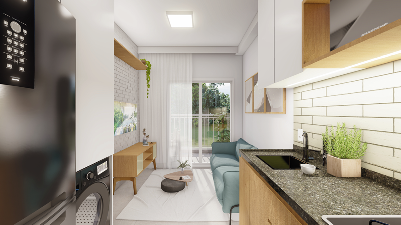 Living 1 dorm - 26 m²