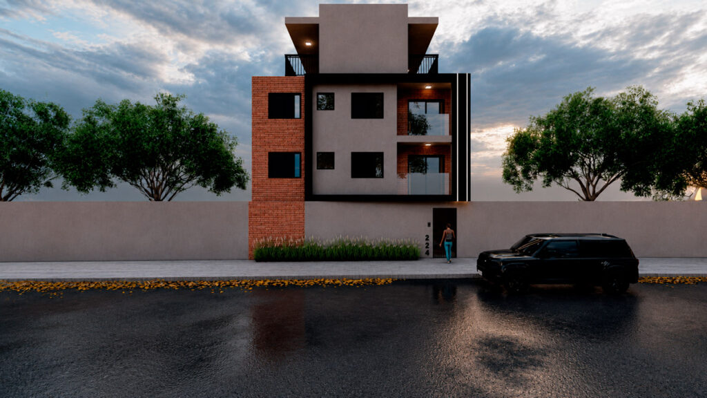 Perspectiva artística frontal